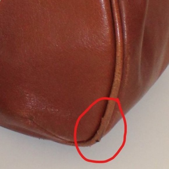 Halogen Cognac Leather Satchel Bag - Picture 9 of 10